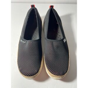 Zees black  and Red Slip-On Shoes